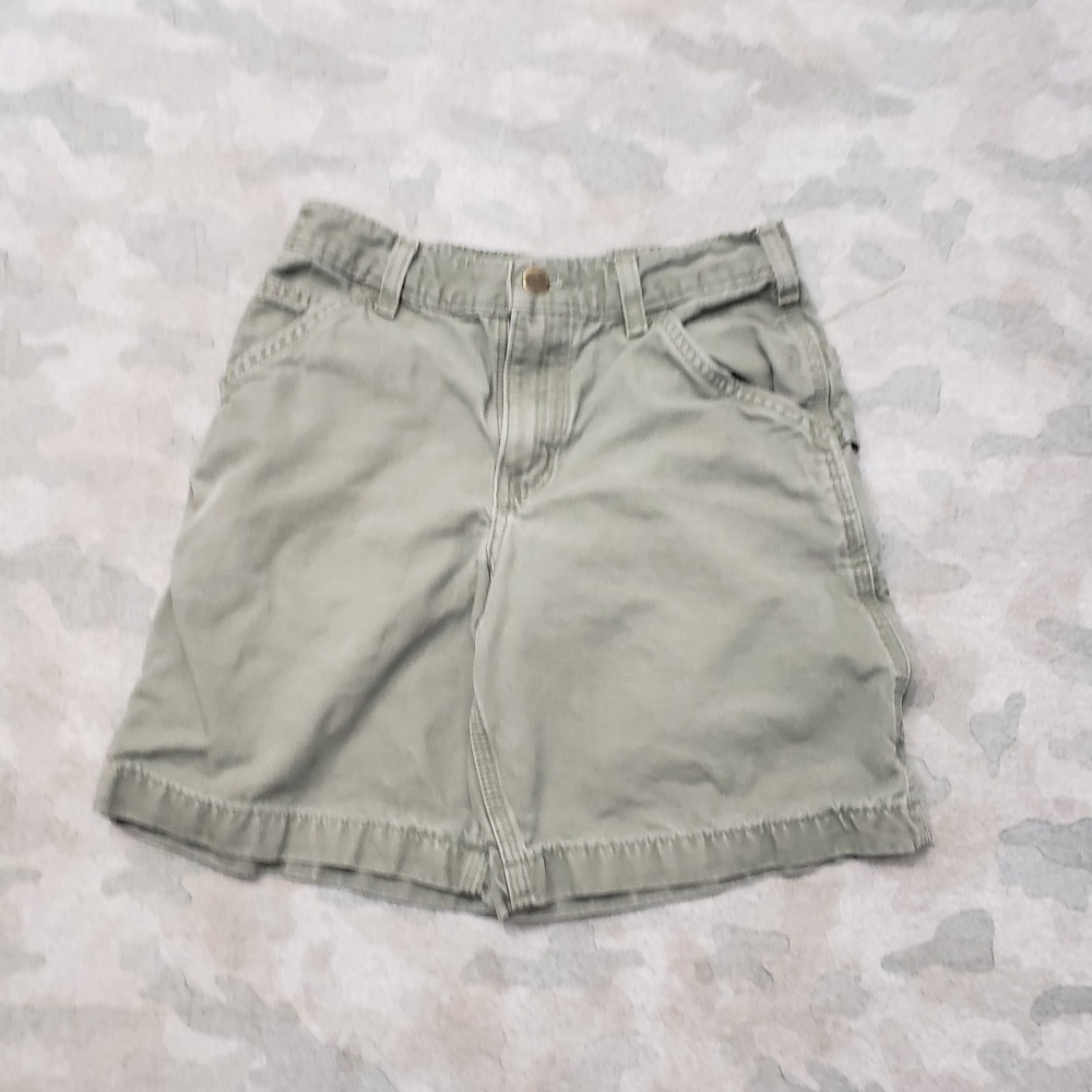 Carhartt Shorts Womens 10 Green Pockets Workwear Utility Outdoors